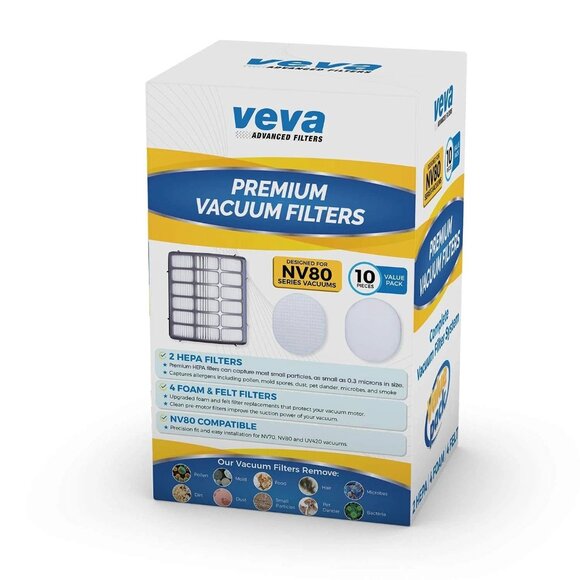 NEW VEVA Complete Premium Vacuum Filter Set, 10 Pieces - Picture 2 of 9